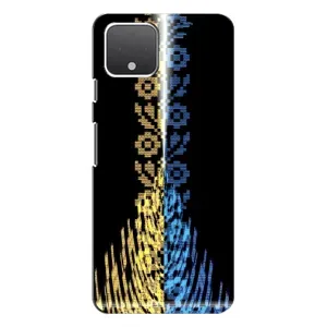 Силиконовый Чехол на Google Pixel 4 (Патриотическая вышиванка)