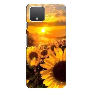Чехол с Цветами для Google Pixel 4 (поле подсолнухов)