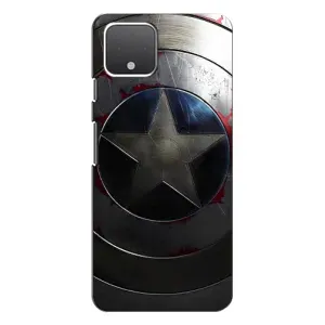 Чехол с Щитом Капитана Америки на Google Pixel 4 (Ретро Щит Капитана)