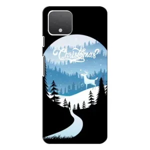 Силиконовый бампер на рождество для Google Pixel 4 (Рождественский Олень)
