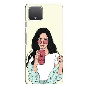 Силіконовый Чохол на Google Pixel 4 з картинкой Модных девушек (З напоєм)