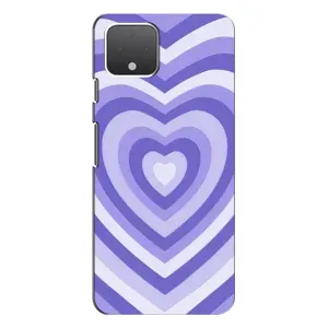 Чехлы с тематикой "Маленькие Сердечки" на Google Pixel 4 (Сердце фиолет)