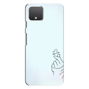 Чехлы (Знак сердечка) на Google Pixel 4 (Сердце на голубом)