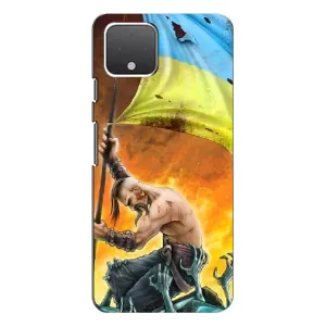 Чехол с картинкой (Патриотический КОЗАК) на Google Pixel 4 (Сильный Козак)