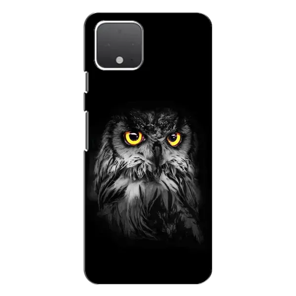 Чехол с рисунком «Сова на чёрном» для Google Pixel 4 Чехол с рисунком «Сова на чёрном» для Google Pixel 4