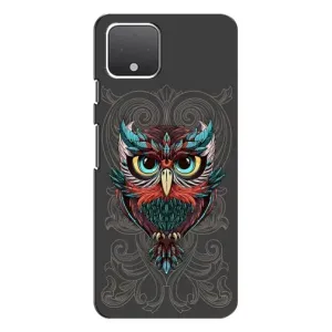 Чехлы с принтом СОВЫ для Google Pixel 4 (Сова на сером)