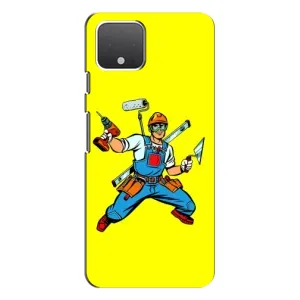 Силіконовий бампер (Працівники) на Google Pixel 4 (Будівельник)