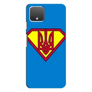 Чехол с картинкой (Патриотический ГЕРБ) на Google Pixel 4 (Super - Герб)