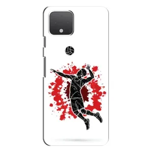 Чехлы с принтом Спортивная тематика для Google Pixel 4 (Волейболист)