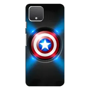 Чехол с Щитом Капитана Америки на Google Pixel 4 (Яркий Щит Капитана)