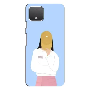 Силіконовый Чохол на Google Pixel 4 з картинкой Модных девушек (Жовта кепка)