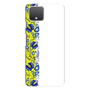 Силиконовый Чехол на Google Pixel 4 с картинкой Вышиванки (Желто-синяя вышиванка)