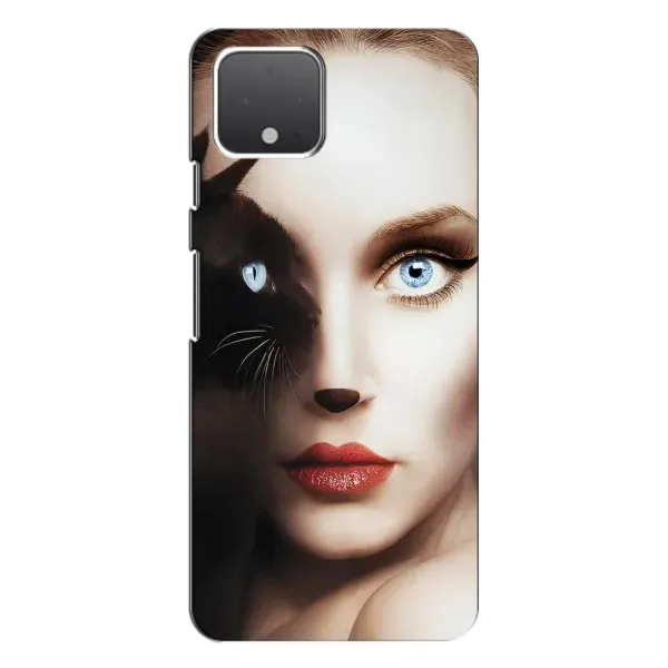 Чохол з малюнком «Жінка кішка» для Google Pixel 4 Чохол з малюнком «Жінка кішка» для Google Pixel 4