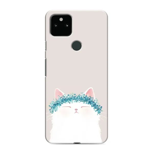 Чехол с рисунком «Белый котик» для Google Pixel 4a 5G Чехол с рисунком «Белый котик» для Google Pixel 4a 5G