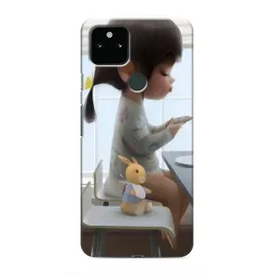 Девчачий Чехол для Google Pixel 4a 5G (Девочка с игрушкой)