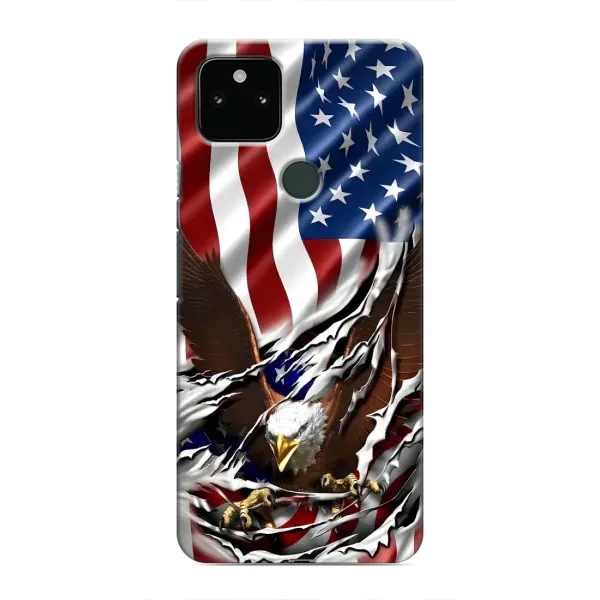 Чехол с рисунком «Флаг USA» для Google Pixel 4a 5G