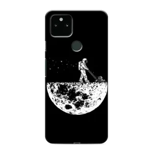 Силиконовый Чехол с принтом "Космонавты" на Google Pixel 4a 5G (Космонавт)