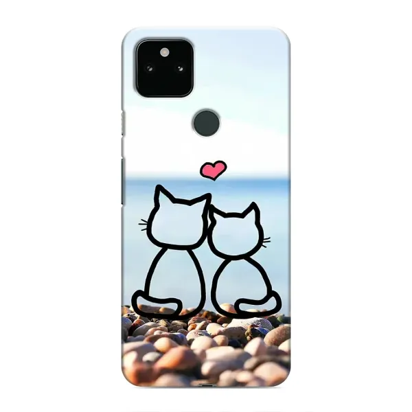 Чехол с рисунком «Котейки» для Google Pixel 4a 5G Чехол с рисунком «Котейки» для Google Pixel 4a 5G