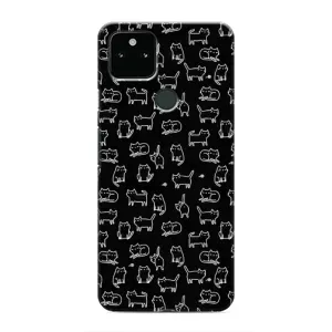 Чехол на тематику: Коты для Google Pixel 4a 5G (Котики на черном)
