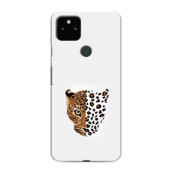 Чехол с рисунком «Леопард на белом» для Google Pixel 4a 5G Чехол с рисунком «Леопард на белом» для Google Pixel 4a 5G