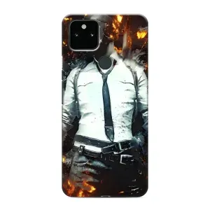 Силиконовый чехол с картинкой "Герой Pubg" на Google Pixel 4a 5G (Man Пубг)