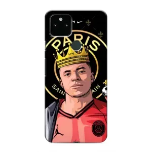 Чехол (TPU) с Футболистом на Google Pixel 4a 5G (Mbappe King)