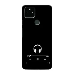 Чехол с картинками на черном фоне для Google Pixel 4a 5G (Плеер)
