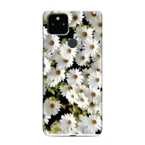 Чехол с ромашками на Google Pixel 4a 5G (Рамка в ромашках)