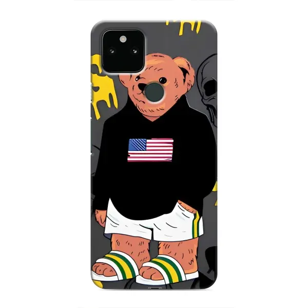 Чехол с рисунком «Teddy USA» для Google Pixel 4a 5G