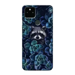 Силиконовый Чехол с Енотами на Google Pixel 4a 5G (В цветах)