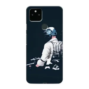 Силиконовый чехол с картинкой "Герой Pubg" на Google Pixel 4a 5G (В экиперовке)