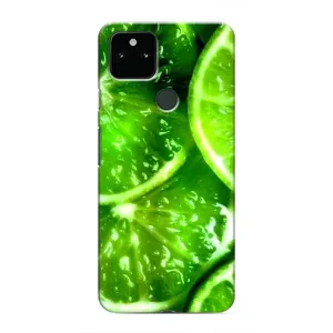 Чехол с изображением  вкусной еды для Google Pixel 4a 5G (Яркий ЛАЙМ)