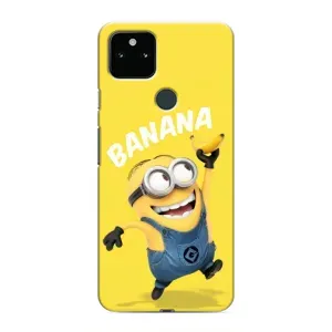 Мультяшный принт на Чехол для Гугл Пиксель 5 (Banana)
