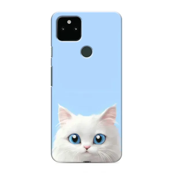 Чехол с рисунком «Белый кот» для Google Pixel 5 Чехол с рисунком «Белый кот» для Google Pixel 5