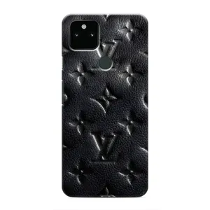 Текстурный Чехол Louis Vuitton для Гугл Пиксель 5 (Черный ЛВ)