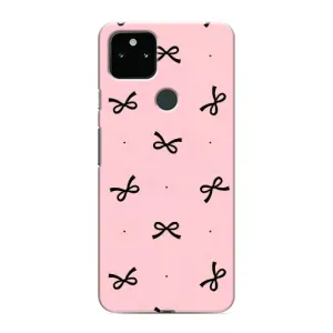 Чохол банти для Google Pixel 5 (Чорні бантики)