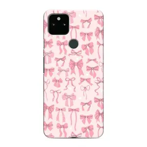 Чохол банти для Google Pixel 5 (Фон бантики)