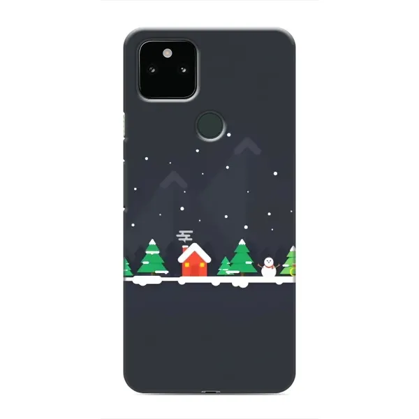 Чехол с рисунком «Город зимний» для Google Pixel 5