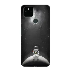 Силіконовый Чохол з принтом "Космонавти" на Google Pixel 5 (Космонавт романтик)