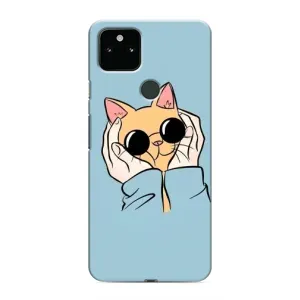 Бампер з зображенням Котиків для Гугл Піксель 5 (КОТИК в окулярах)