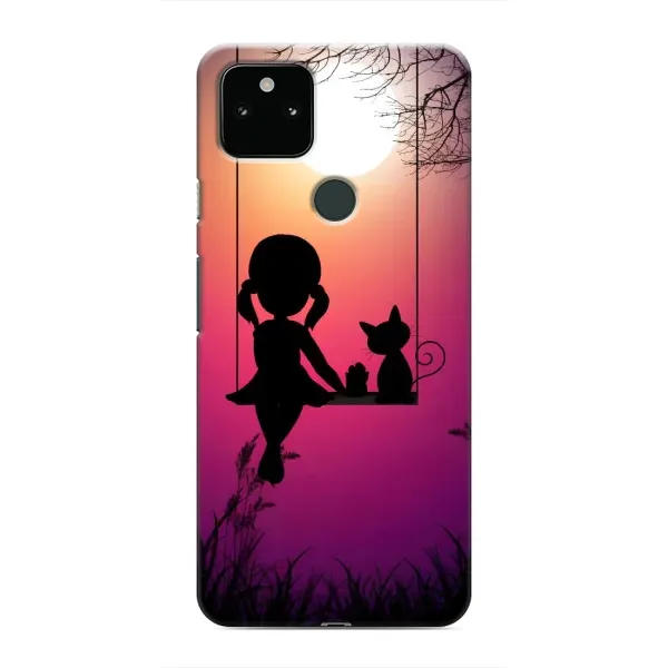 Чехол с рисунком «На качели» для Google Pixel 5 Чехол с рисунком «На качели» для Google Pixel 5