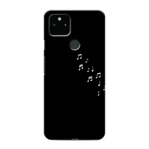 Чохол з картинками на чорному фоні для Google Pixel 5 (Ноти)