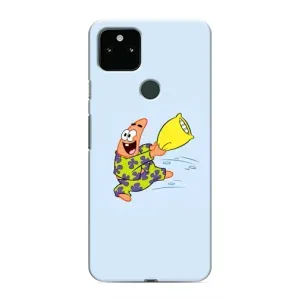 Чехлы с Патриком на Google Pixel 5 (Патрик с подушкой)