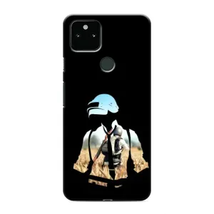 Силиконовый чехол с картинкой "Герой Pubg" на Google Pixel 5 (Пубг мен)