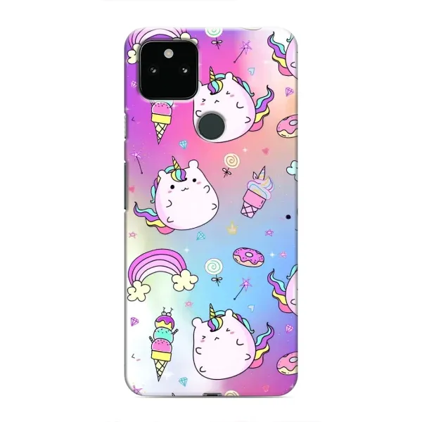 Чехол с рисунком «Радуга и Единорог» для Google Pixel 5