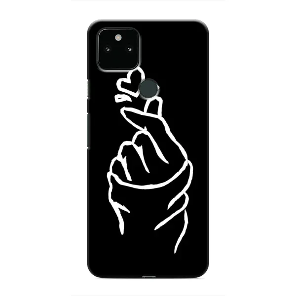 Чехол с рисунком «Сердце на черном» для Google Pixel 5 Чехол с рисунком «Сердце на черном» для Google Pixel 5