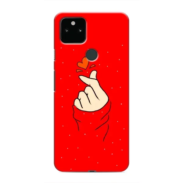 Чехол с рисунком «Сердце на красном» для Google Pixel 5 Чехол с рисунком «Сердце на красном» для Google Pixel 5