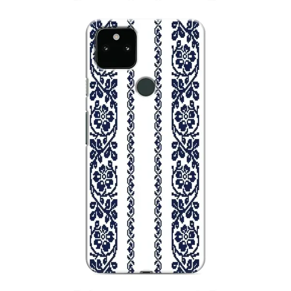 Чехол с рисунком «Синяя вышиванка» для Google Pixel 5 Чехол с рисунком «Синяя вышиванка» для Google Pixel 5
