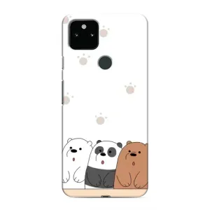 Чохли з зображенням різних тварин на Google Pixel 5 (Здивовані ведмедики)