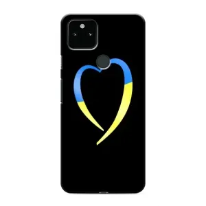 Силиконовый Чехол на Google Pixel 5 (Я-Украина) (Украинское сердце)
